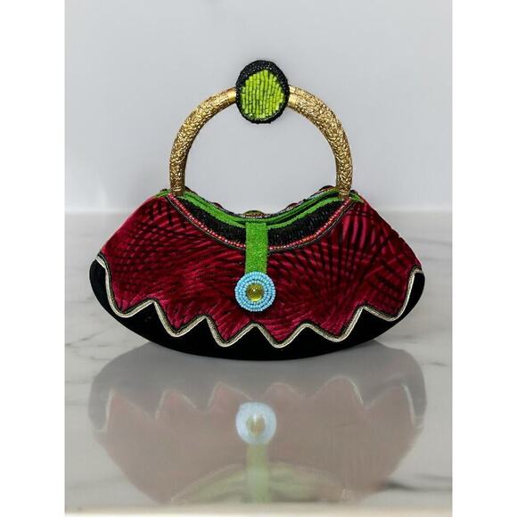 Vintage Mary Frances Jeweled Flower Handbag - Picture 2 of 11